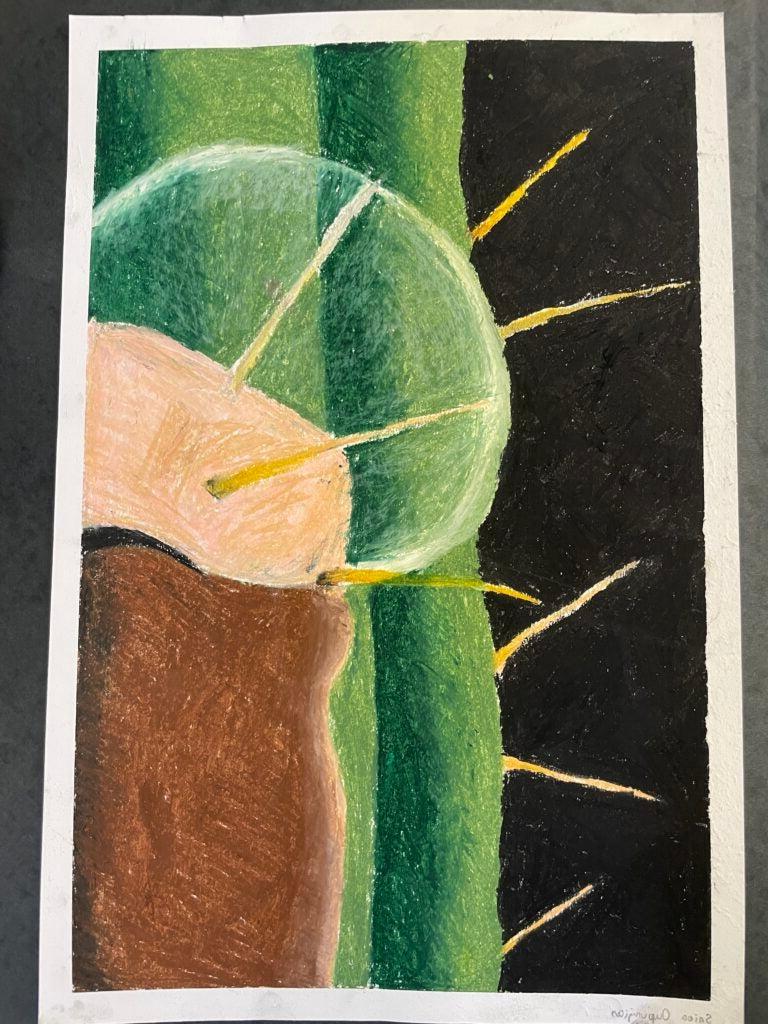 赛亚凯欧友建，七年级，“尖刺的水”，绘画